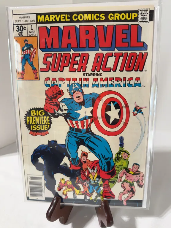 Marvel Super Action #1. Written by Stan Lee with art by Jack Kirby