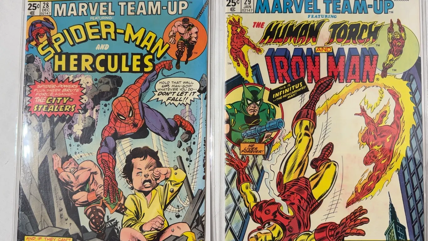 Pair of Marvel team ups. #28 And #29. Featuring Spider-Man