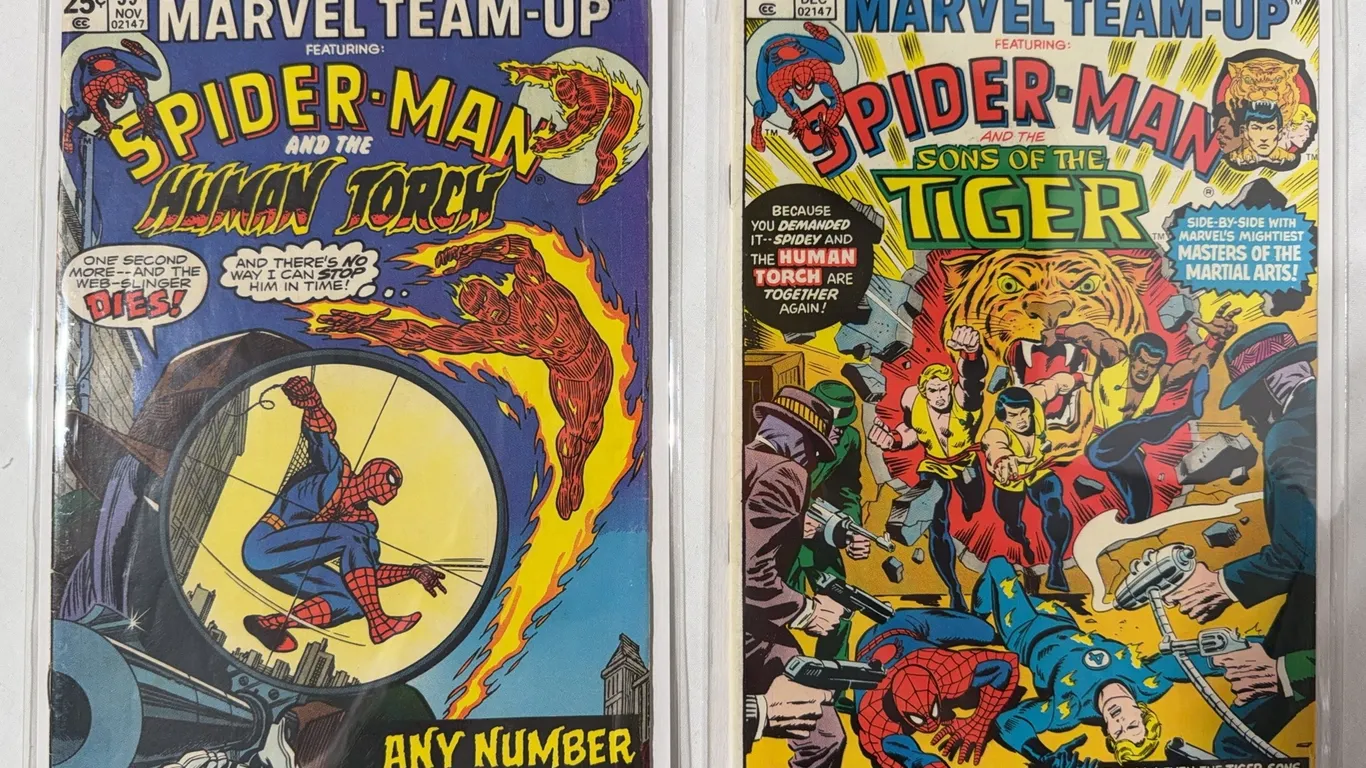 Pair of Spider-Man Marvel team ups. #39 and #40.