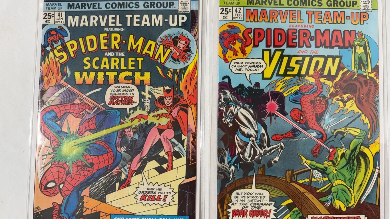 Pair of Spider-Man Marvel team ups. #41 and #52