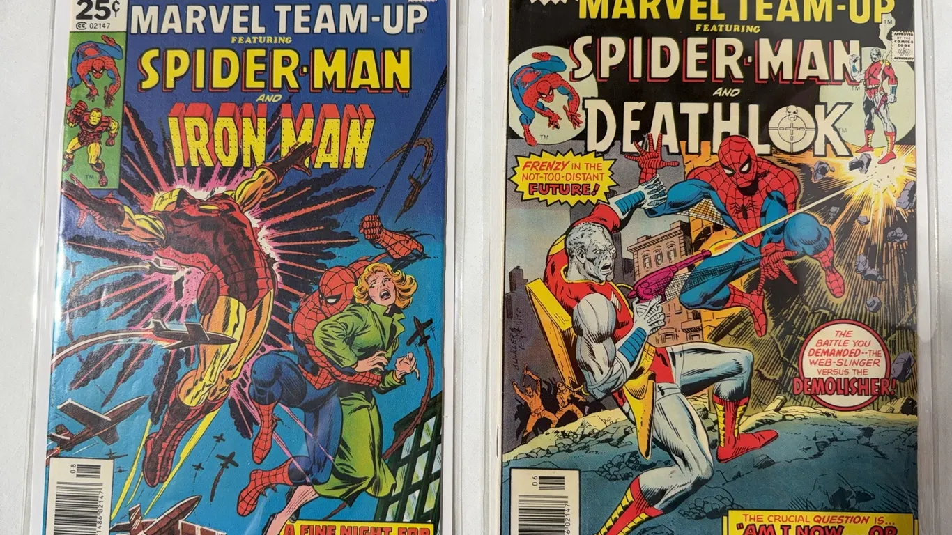 Pair of Marvel team up comics. #46 and #48 Featuring Spider-Man