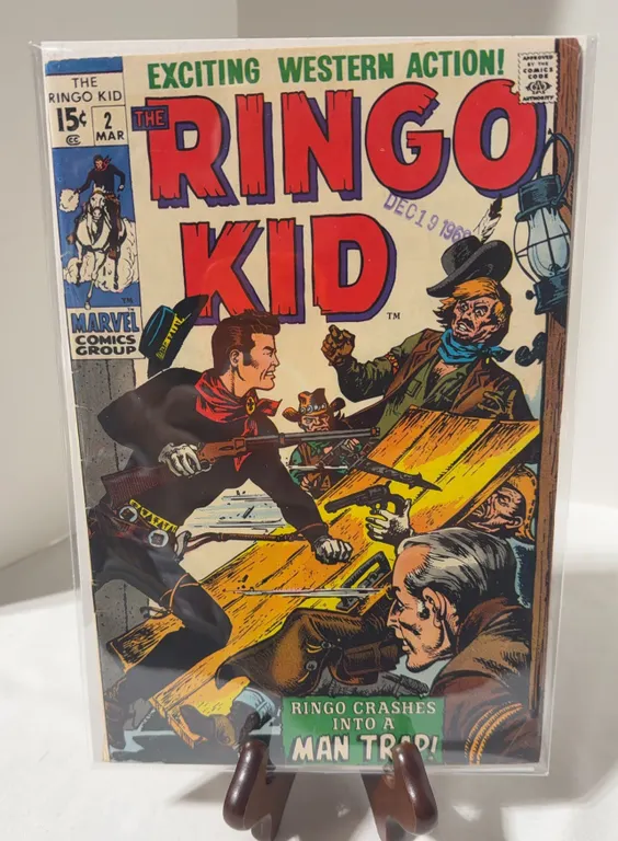 Vintage copy of The Ringo Kid #2 comic book "Ringo Crashes Into a Man Trap!"