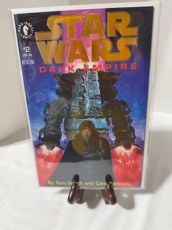 Gold Star Wars: Dark Empire #2 (of 6), a vintage 1992 comic book published by Dark Horse Comics.Comi