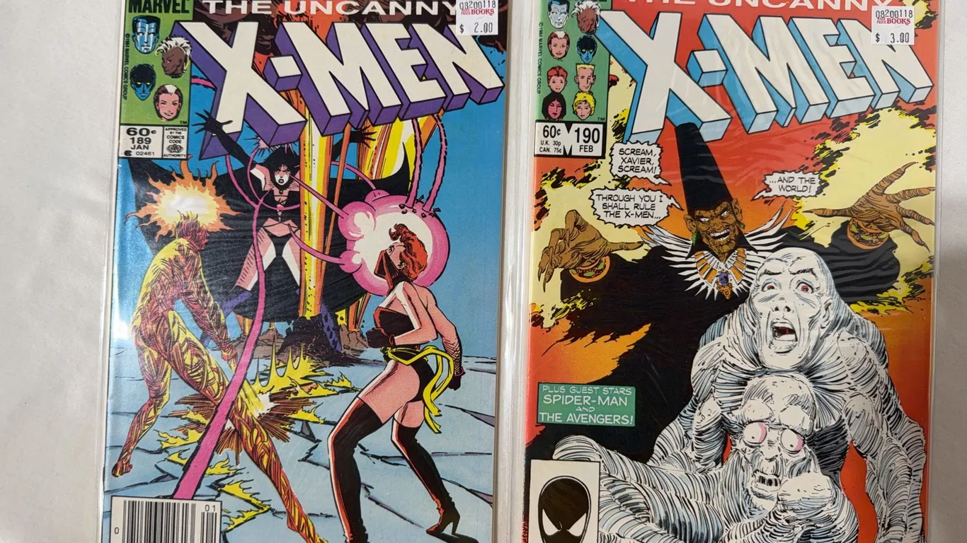 Pair of vintage Uncanny X-Men comics. #189 and 190.