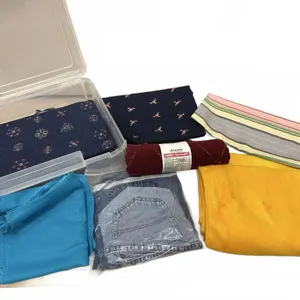 Blue, Gray & Yellow Fabric with Embroidered Panel