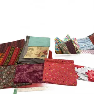 Red, Burgundy & Floral Quilting Fabric Yardage