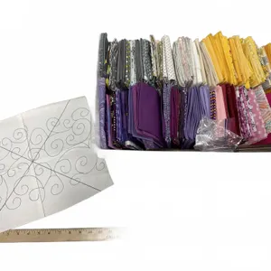 Purple, Pink, Yellow & Gray Quilting Fabric Bundle