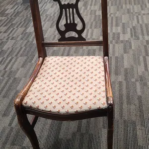 Quality Furn Co Lyre Back Side Chair with Upholstered Seat