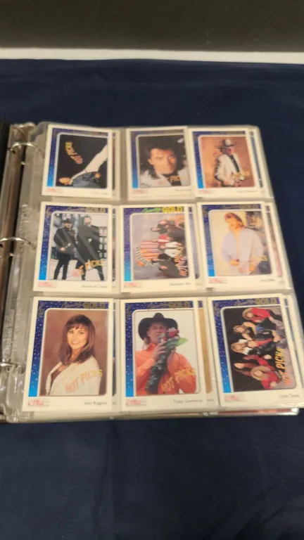 Binder Collection of Country Music Trading Cards from Early 1990s