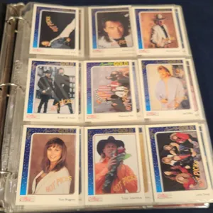 Binder Collection of Country Music Trading Cards from Early 1990s