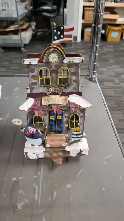 25th Precinct Police Station Holiday Village Decor