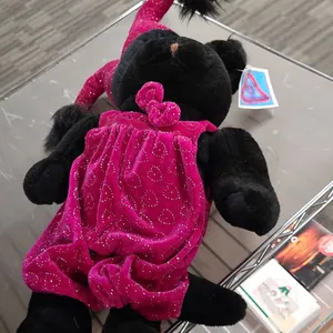 Sugar Loaf Black Cat Plush in Pink Costume with Tags
