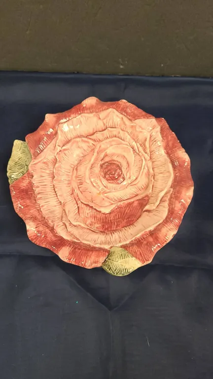 Kaldun & Bogle Hand Painted Rose Blossom Ceramic Bowl
