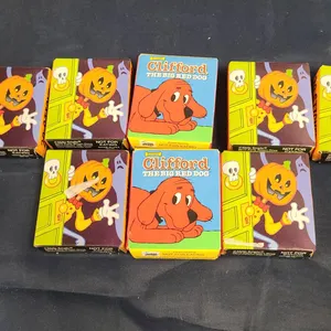 7 Clifford Pumpkin Halloween Sticker Boxes 1992