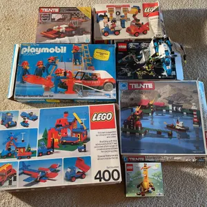 Vintage LEGO, Tente & Playmobil Building Toy Set Lot