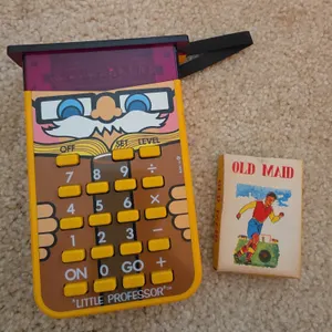 Vintage Electronic Handheld Game & Toy Lot - Coleco, TI Little Professor & More