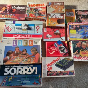 Vintage Family Board Game Lot - Sorry!, Life, Monopoly, Stratego & More