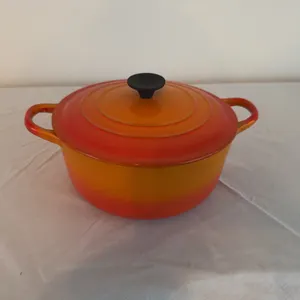 Le Creuset Flame Enameled Cast Iron Dutch Oven with Self-Basting Lid