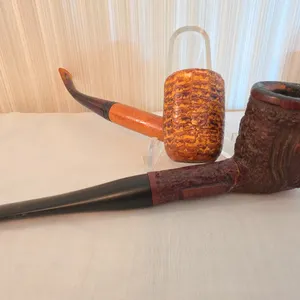 Corn Cob Pipe and Weber Briar Pipe, Set of 2