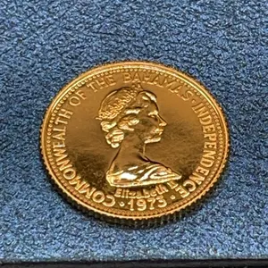 1976 Bahamas $50 Gold Independence Commemorative Coin, 22K