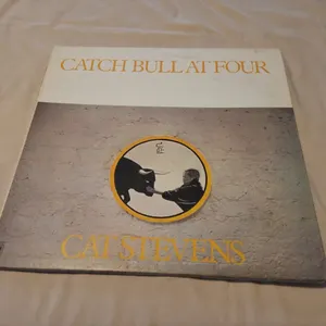 Vintage cat Stevens catch bowl at four vinyl record