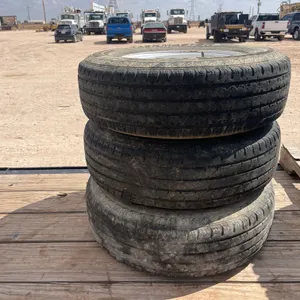 QTY OF (3) TASKMASTER ST225/75R15 TIRES W/ RIMS