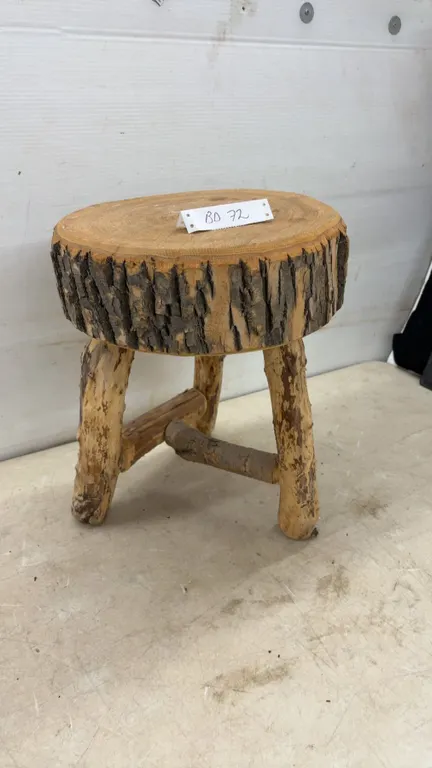 Rustic Wooden Log Stool, Heavy and Sturdy