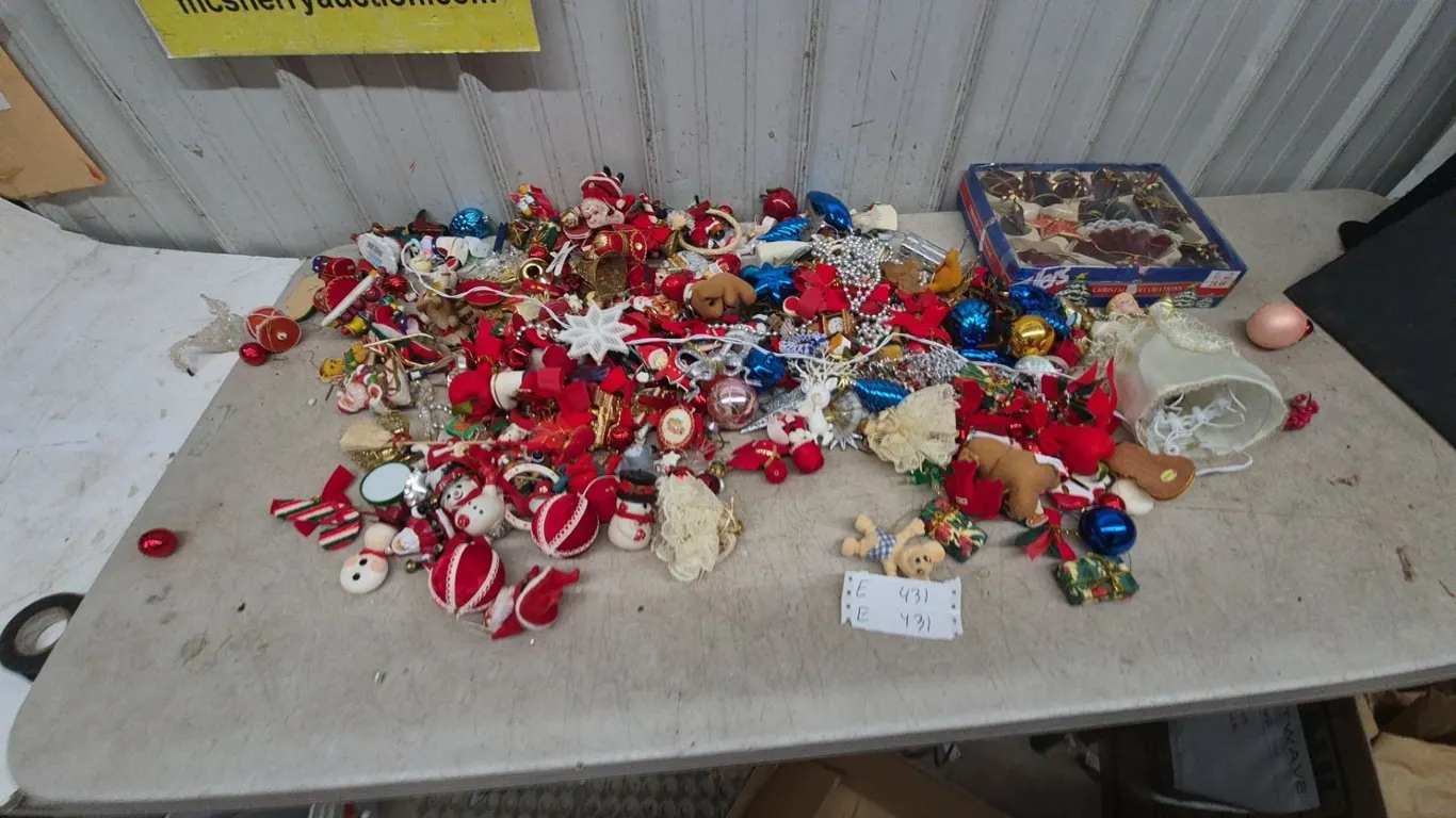 Large Lot of Christmas Ornaments: Santa, Snowmen, Angels, Stars