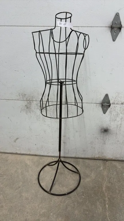 Vintage Mid-Century Full-Size Wire Dress Form Mannequin