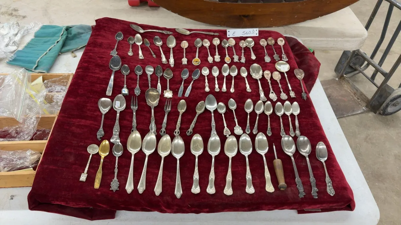 Antique and Vintage Silver-Tone Souvenir and Collector Spoons and Forks