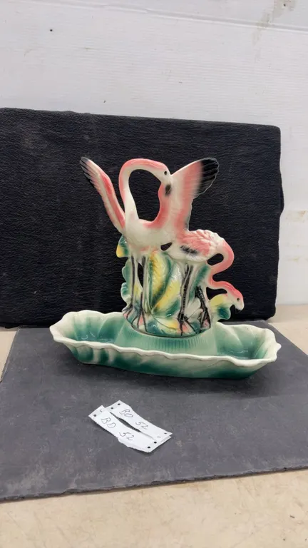 Vintage 1957 Lane and Co Mid-Century TV Lamp, Flamingo Bird Design, Van Nuys California