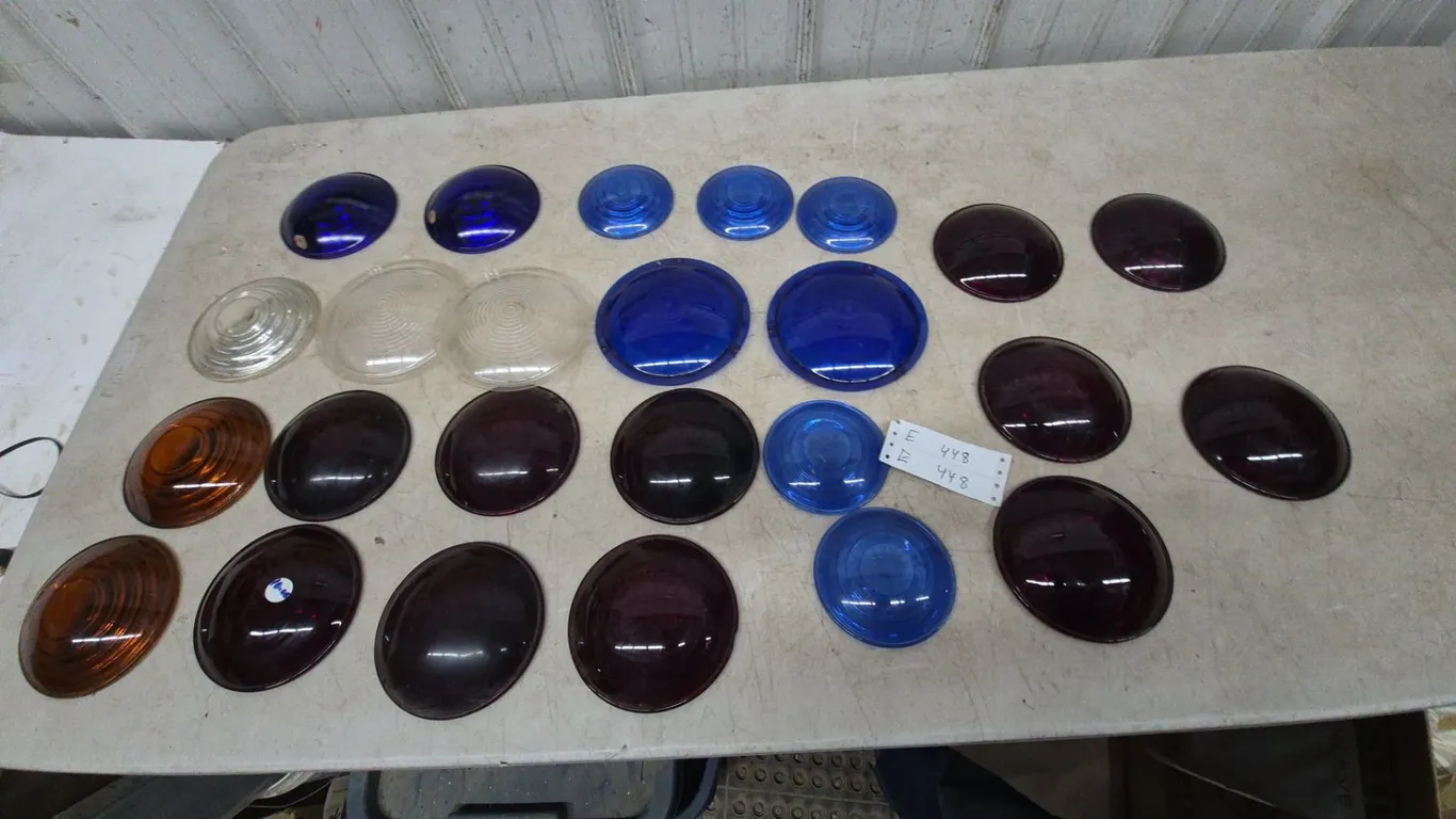 25 Assorted Vintage plastic and Glass Lenses: 4.6” 5.6” 6.6”