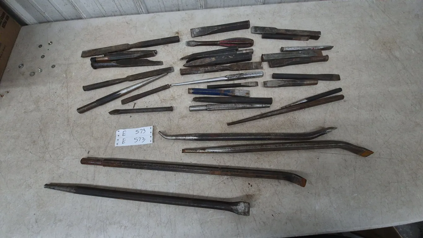 Assorted Chisels, Punches, big and bigger