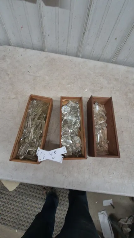 Three Boxes of Chandelier Prisms and Drops