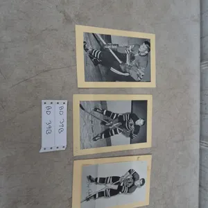 Vintage 1950s Chicago Blackhawks Bee Hive Hockey Photo Lot: Eric Nesterenko, Joe Papike, and Bob