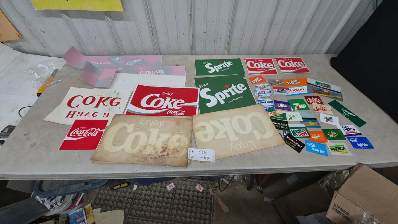 Vintage Coca-Cola and Sprite Stickers and Decals