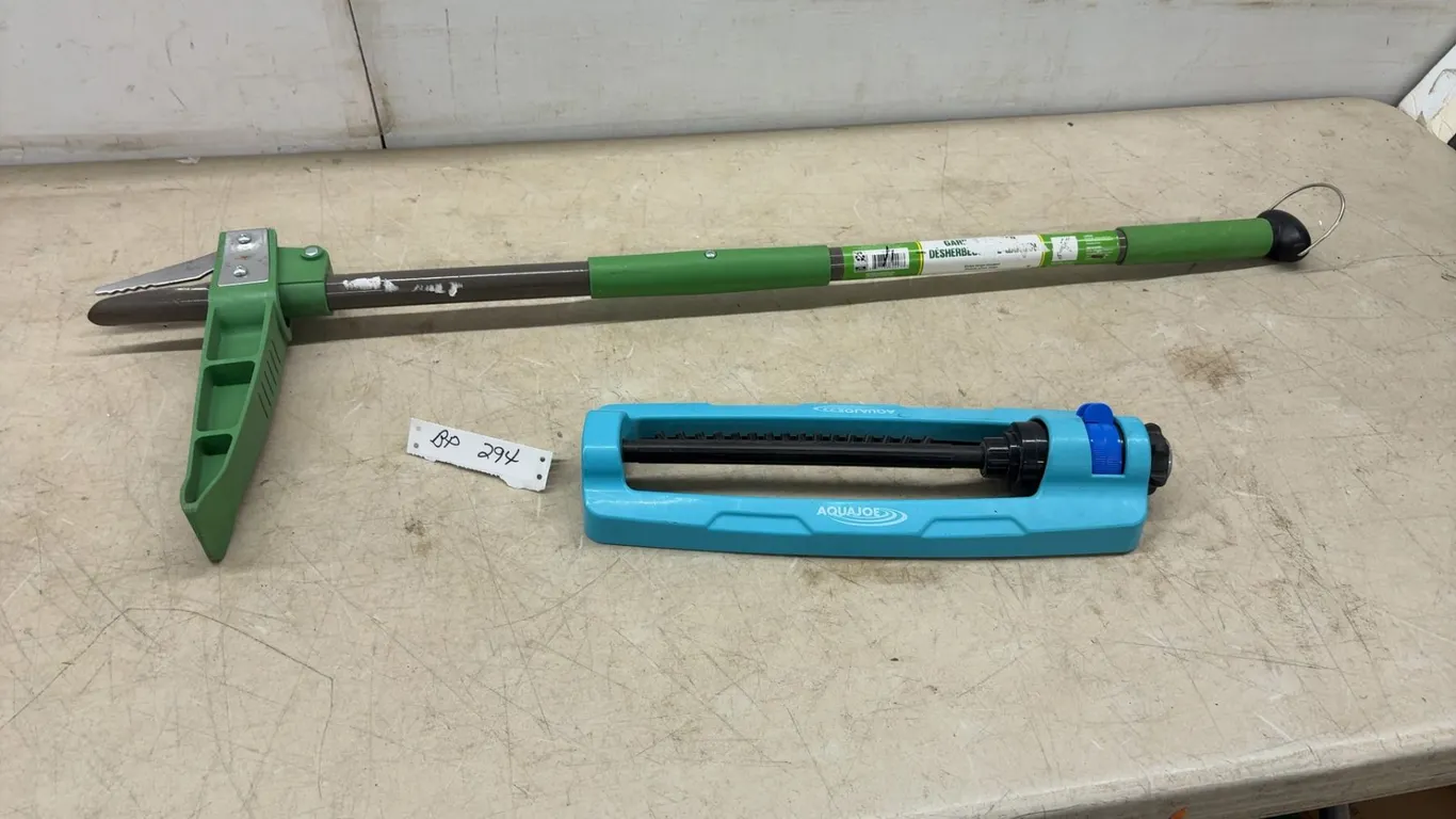 Garden Weeder and Aqua Joe Oscillating Sprinkler 1/2”