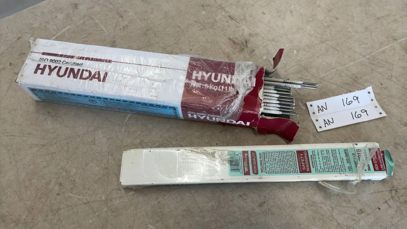Hyundai and Forney Welding Rods: Hyundai ISO 9002 Certified 5 kg (11 lb) 6011 Rods and Forney AC