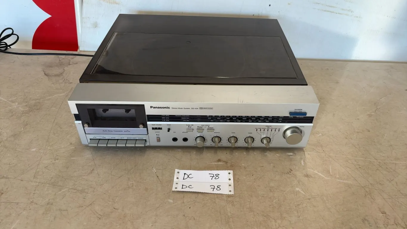 Panasonic SG-V04 Stereo Music System with Turntable, Cassette Deck, and Tuner (Tested and Working)