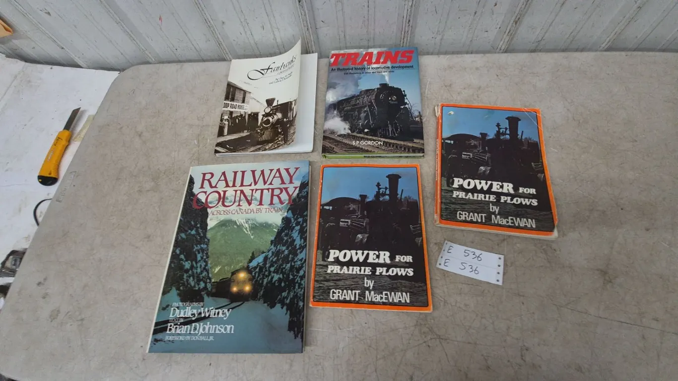 Railway Country, Fairbanks, Trains, and 3 Power for Prairie Plows Books