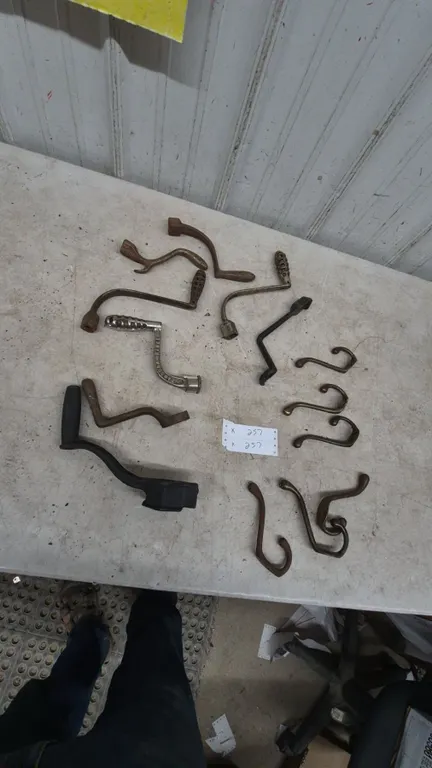 Vintage Stove and Range Crank Handles Including Pandora Range, and Antique Brass Hooks