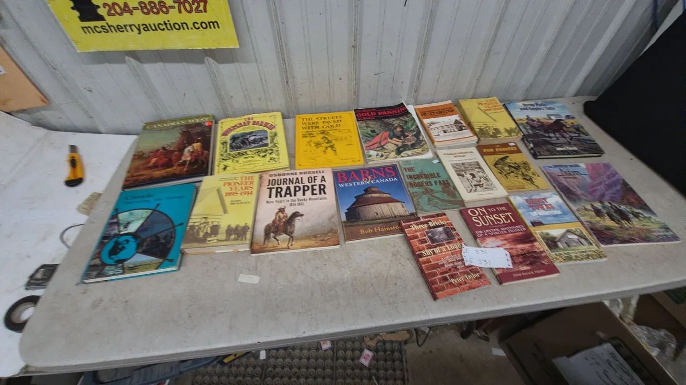 Lot of 20+ Books: The Taming of the Canadian West, Journal of a Trapper, Barns
