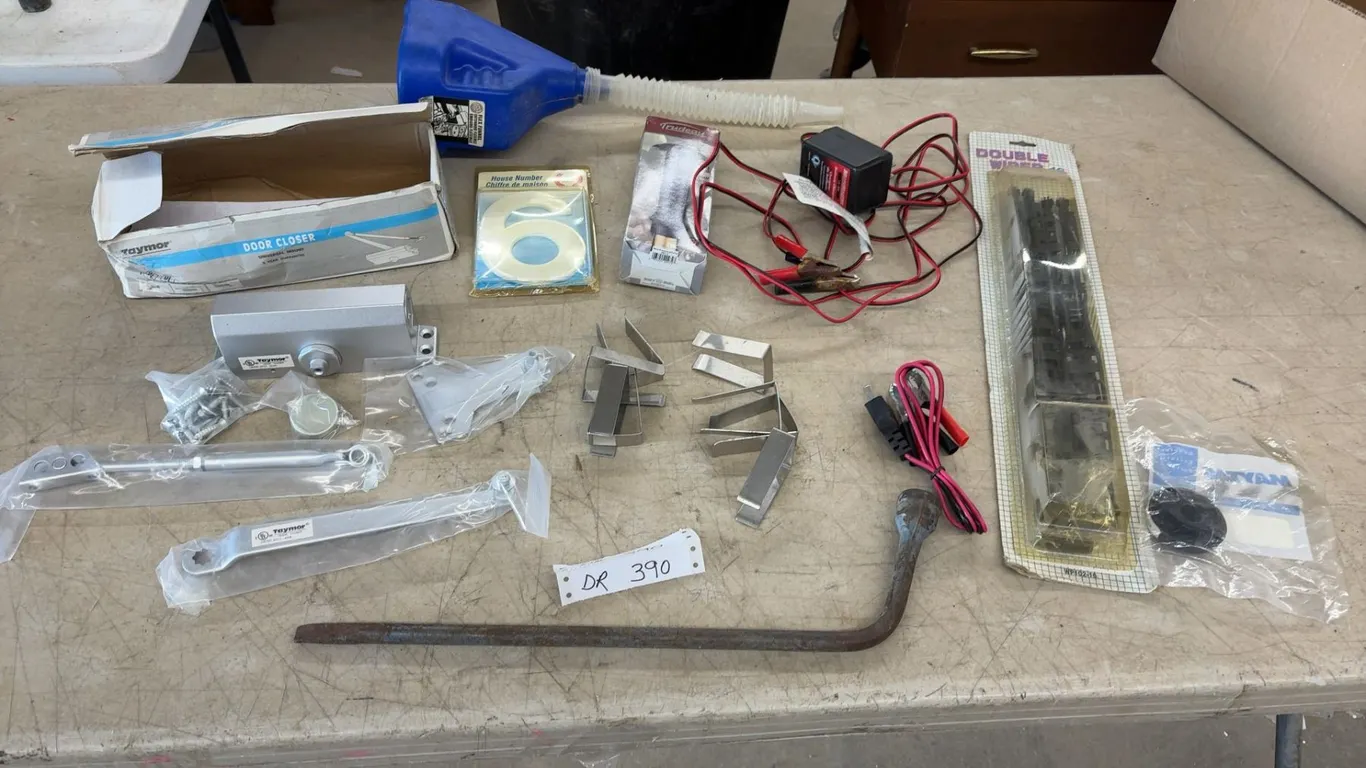 Taymor Door Closer, House Number, Battery Charger, Flex Funnel, Wiper Refills