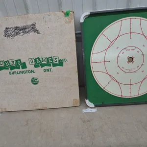 Munro Games Ltd. Crokinole-Wam-Poo Board and Original Box, Model 850, Made in Canada. 26.6”×26.6”