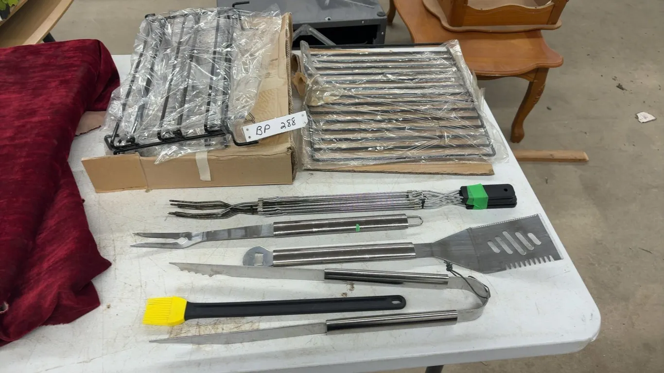 New Racks and Barbeque Utensils
