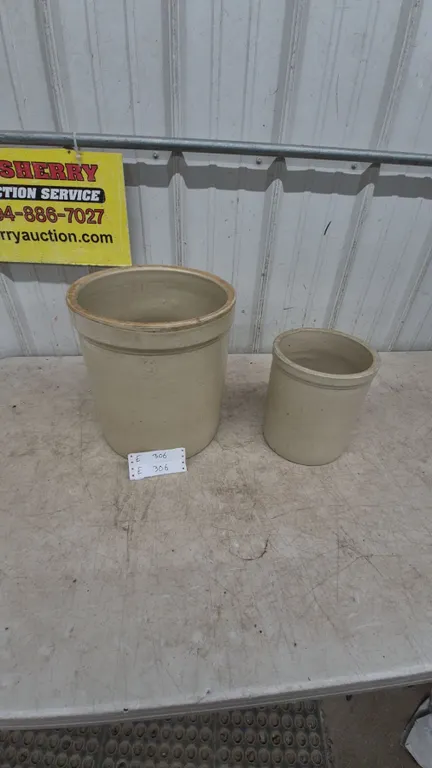 Two Stoneware Crocks, 3gal. And 1 gal.