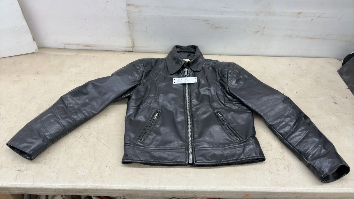 Vintage Bristol Leather Motorcycle Jacket, 22” Across Chest