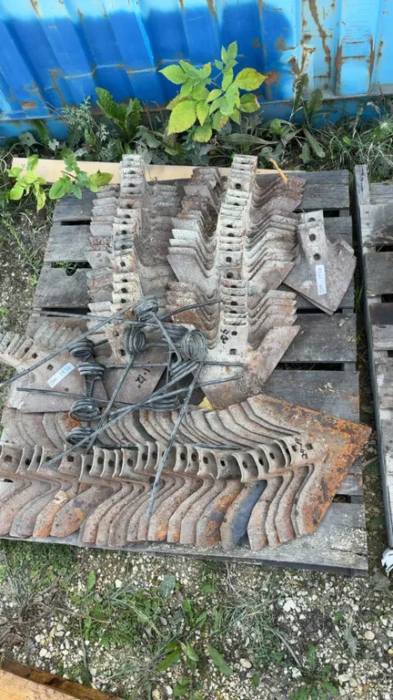 Pallet Lot of Deep Tiller Shovels; 24 14”, 21 12”, 29 15” and Harrow Teeth