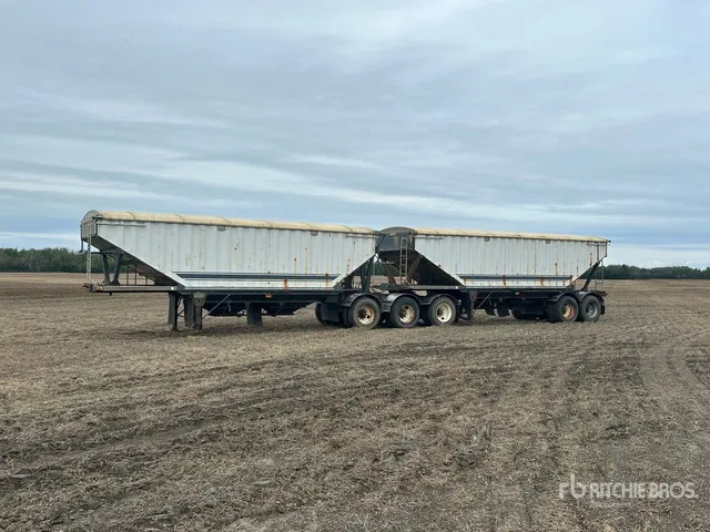 2000 Advance 28 ft T/A Super B-Train Pup Grain Trailer