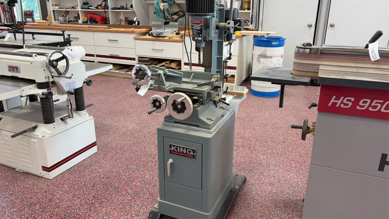 King Industrial 1” Hollow Chisel Mortiser W/ Tilting Head